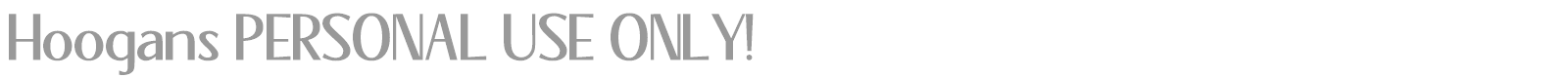 Hoogans font preview